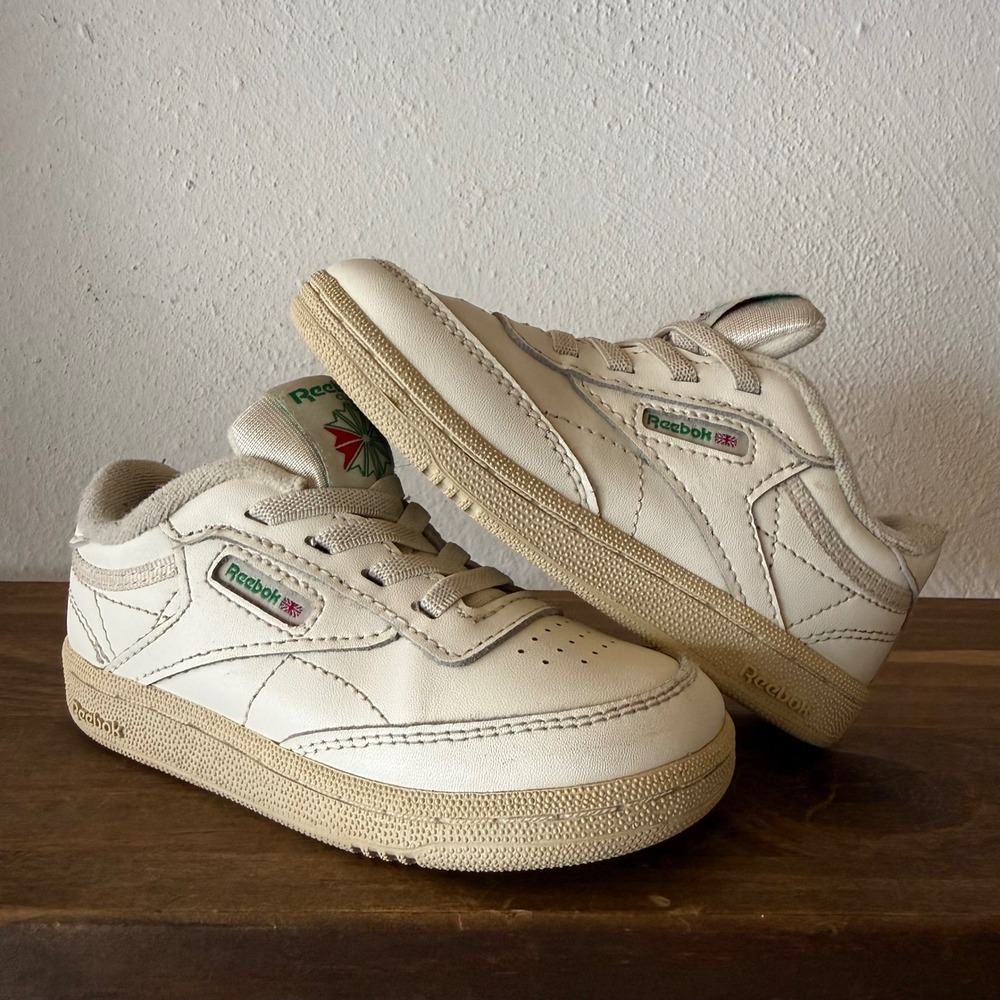 Reebok Club C Sneakers Toddler Size 8 White Cream GY7474